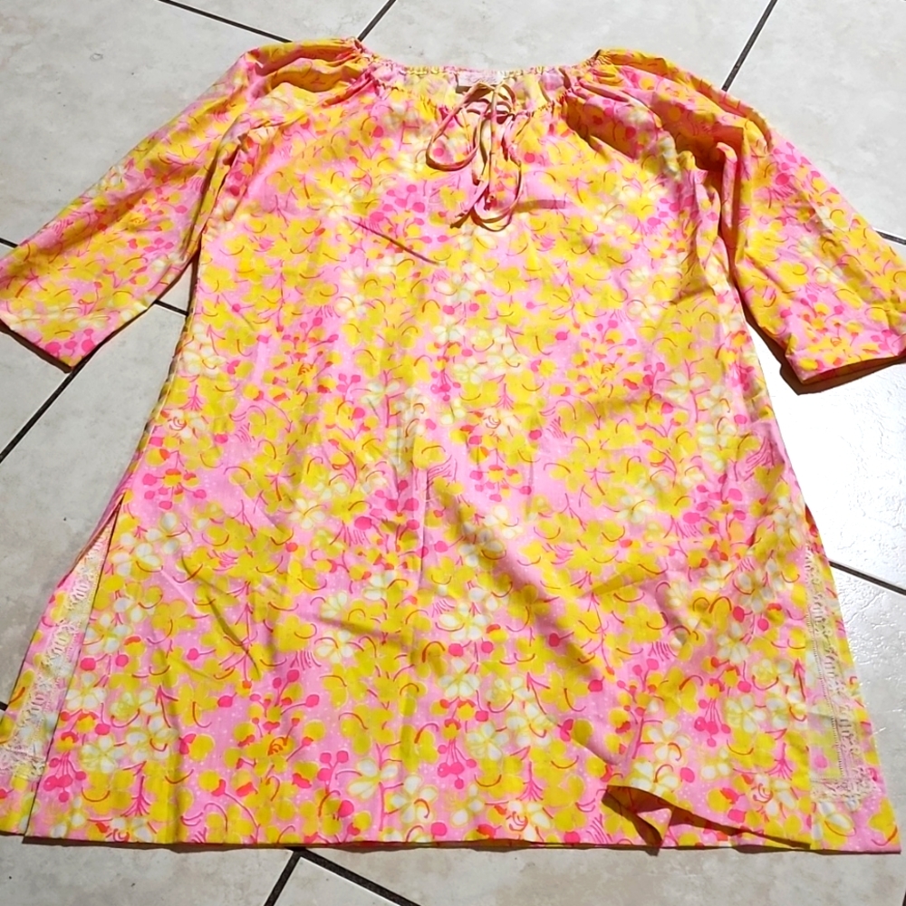 Vintage Lilly Pulitzer 'The Lilly' Floral Tunic - size 16